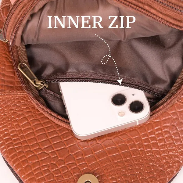 Leather_Chest_Bag_with_Adjustable_Strap,_Compact_Crossbody_Backpack_for_Daily_Use,_Plain_&_Croc_Texture_Options