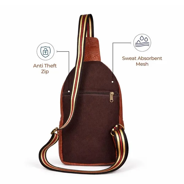 Leather_Chest_Bag_with_Adjustable_Strap,_Compact_Crossbody_Backpack_for_Daily_Use,_Plain_&_Croc_Texture_Options