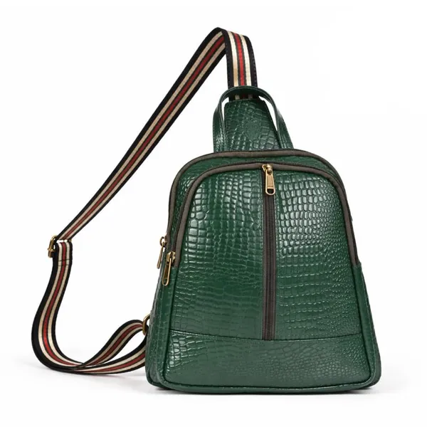 Leather_Chest_Bag_with_Adjustable_Strap,_Compact_Crossbody_Backpack_for_Daily_Use,_Plain_&_Croc_Texture_Options