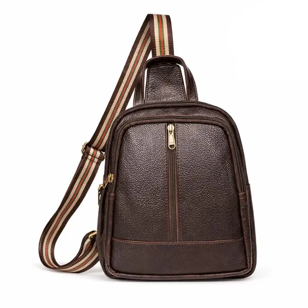Leather_Chest_Bag_with_Adjustable_Strap,_Compact_Crossbody_Backpack_for_Daily_Use,_Plain_&_Croc_Texture_Options