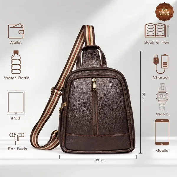 Leather_Chest_Bag_with_Adjustable_Strap,_Compact_Crossbody_Backpack_for_Daily_Use,_Plain_&_Croc_Texture_Options