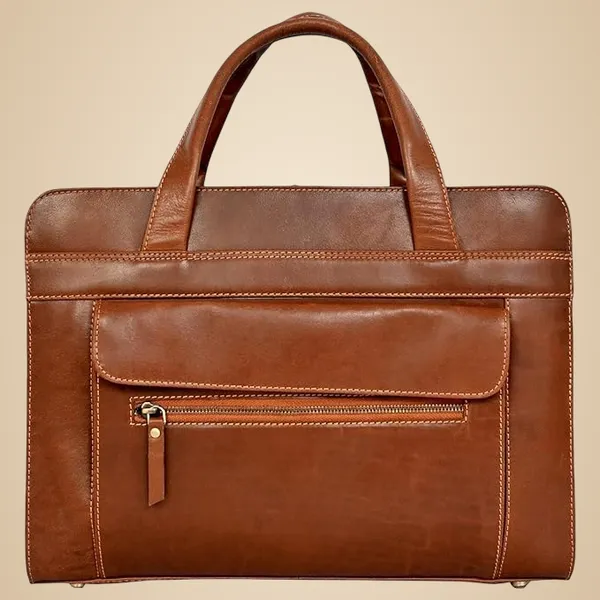 Brown_Genuine_Leather_Laptop_Bags_Office_Bag_For_Men_Messenger_Bag_Professional_Leather_Bag_For_Men_-_Adjustable_Straps_And_Multiple_Compartments