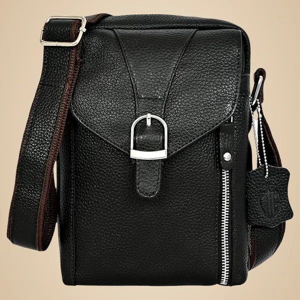 Black_Leather_Mobile_Waist_Bag_For_Men_With_Magnetic_Cover_Belt
