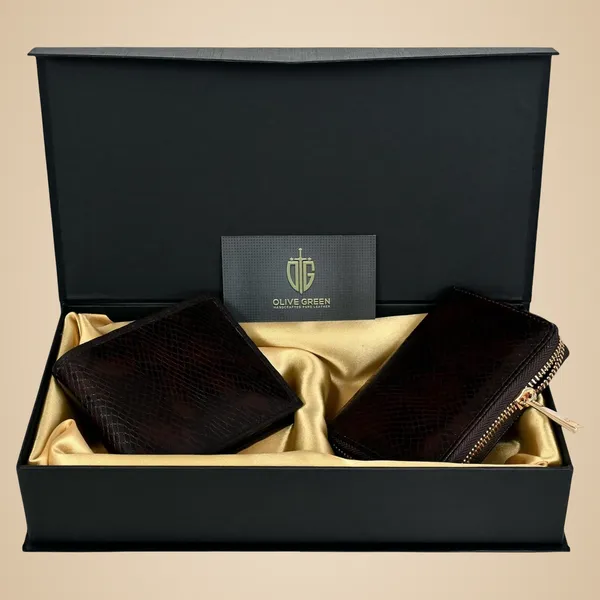 Dark_Brown_Leather_Wallet_Combo_Set_For_Men's_&_Women's