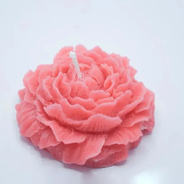 Pink_Soy_Wax_Floral_Rose_Candle_(Set_Of_2)