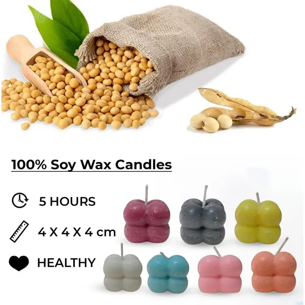 Multicolor_Soy_Wax_Floral_Bubble_Candle_(Set_Of_4)