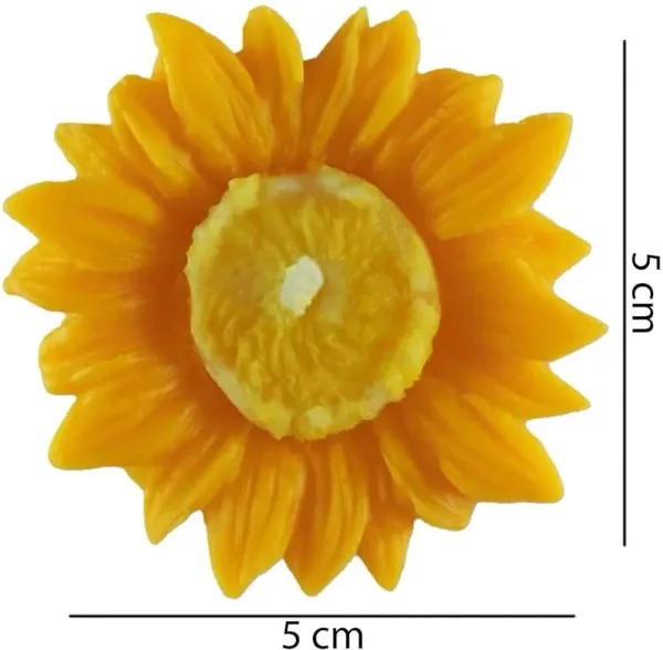 Multicolor_Soy_Wax_Floral_Sunflower_Candle_(Set_Of_4)
