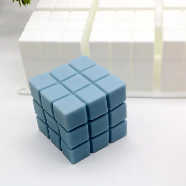Multicolor_Soy_Wax_Floral_Bubble_And_Cube_Grid_Candle_(Set_Of_4)
