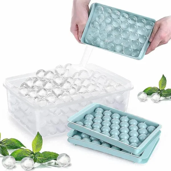Multicolor_Plastic_Rectangle_Shaped_Ice_Ball_Tray_(8H_X_8W_X_2D_Inch)