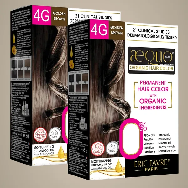 Aequo_Organic_Cream_Hair_Colour_For_Women-_170Ml-_4G_Golden_Brown-_Pack_Of_2