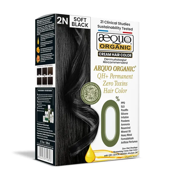 QH+_Aequo_Organic_Zero_Toxins_Permanent_Cream_Hair_Colour-_200Ml-_2N_Soft_Black-_Pack_Of_1