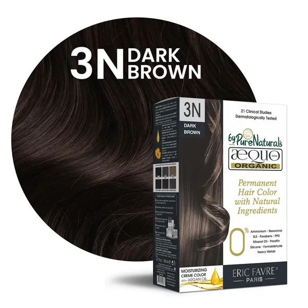 QH+_Aequo_Organic_Zero_Toxins_Permanent_Cream_Hair_Colour-_200Ml-_3N_Dark_Brown-_Pack_Of_2