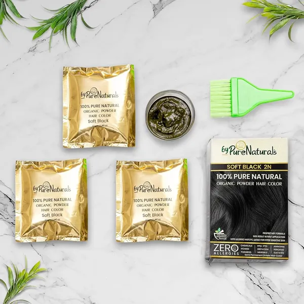 byPureNaturals_100%_Organic_Pure_Natural_Powder_Hair_Color-_120Gm-_2N_Soft_Black-_Pack_Of_1