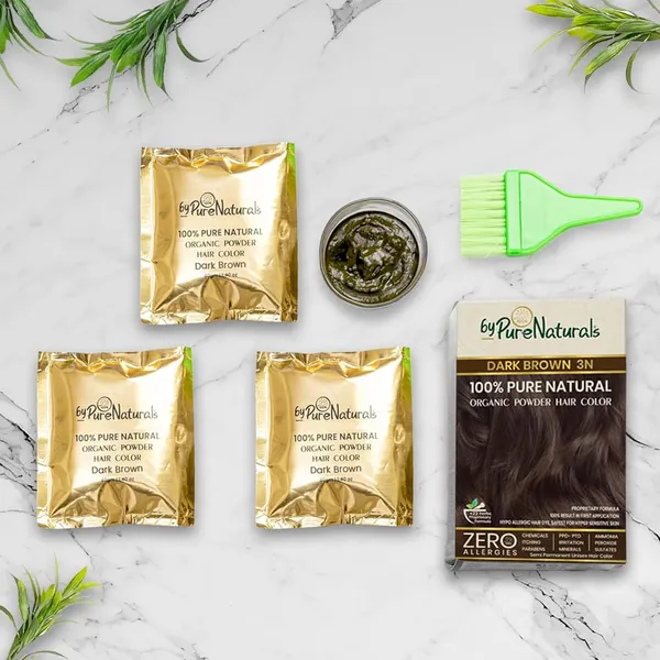 byPureNaturals_100%_Organic_Pure_Natural_Powder_Hair_Color-_120Gm-_3N_Dark_Brown-_Pack_Of_2