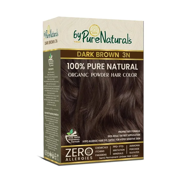 byPureNaturals_100%_Organic_Pure_Natural_Powder_Hair_Color-_60Gm-_3N_Dark_Brown-_Pack_Of_1