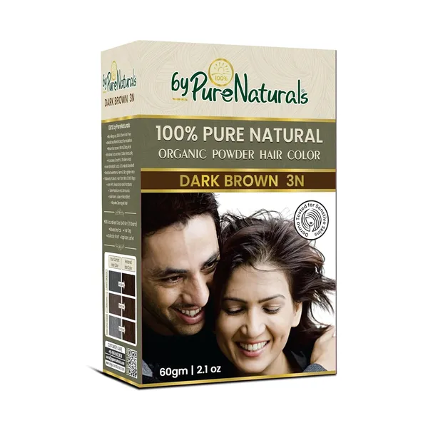 byPureNaturals_100%_Organic_Pure_Natural_Powder_Hair_Color-_60Gm-_3N_Dark_Brown-_Pack_Of_1