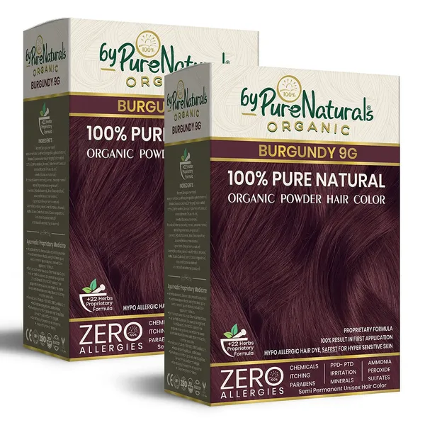 byPureNaturals_100%_Organic_Pure_Natural_Powder_Hair_Color-_120Gm-_9Bg_Burgundy-_Pack_Of_2