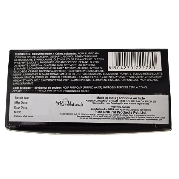 Aequo_Organic_Cream_Hair_Colour_Salon_Pack-_120Ml-_3N_Dark_Brown-_Pack_Of_1