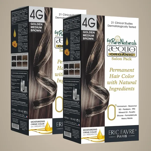 Aequo_Organic_Cream_Hair_Colour_Salon_Pack-_120Ml-_4G_Golden_Brown-_Pack_Of_2