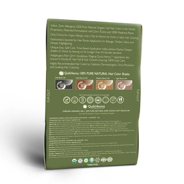 QH+_QuikHenna_CHROMA_Organic_Gel_100%_Pure_Natural_Zero_Allergens_Hair_Color-_140Gm-_2N_Soft_Black-_Pack_Of_2
