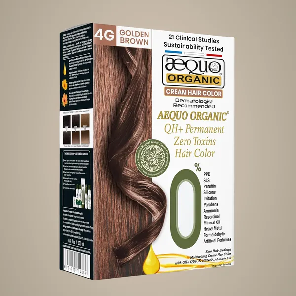 QH+_Aequo_Organic_Zero_Toxins_Permanent_Cream_Hair_Colour-_200Ml-_4G_Golden_Brown-_Pack_Of_1