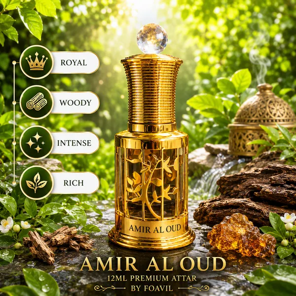 FOAVIL_Amir_Al_Oud_Attar_12ml_|_Intense_Oud_Perfume_Oil_|_Golden_Luxury_Bottle_|_Long-Lasting_Scent