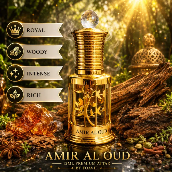FOAVIL_Amir_Al_Oud_Attar_12ml_|_Intense_Oud_Perfume_Oil_|_Golden_Luxury_Bottle_|_Long-Lasting_Scent