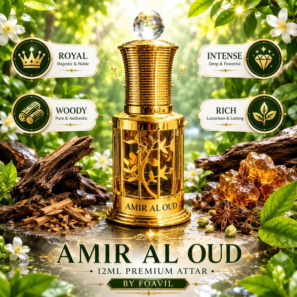 FOAVIL_Amir_Al_Oud_Attar_12ml_|_Intense_Oud_Perfume_Oil_|_Golden_Luxury_Bottle_|_Long-Lasting_Scent