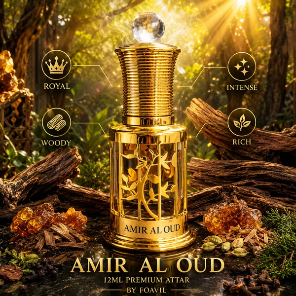 FOAVIL_Amir_Al_Oud_Attar_12ml_|_Intense_Oud_Perfume_Oil_|_Golden_Luxury_Bottle_|_Long-Lasting_Scent