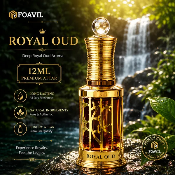 Foavil_Royal_Oud_Attar_12ml_|_Concentrated_Perfume_Oil_|_Golden_Bottle_with_Magnetic_Hamper_Box