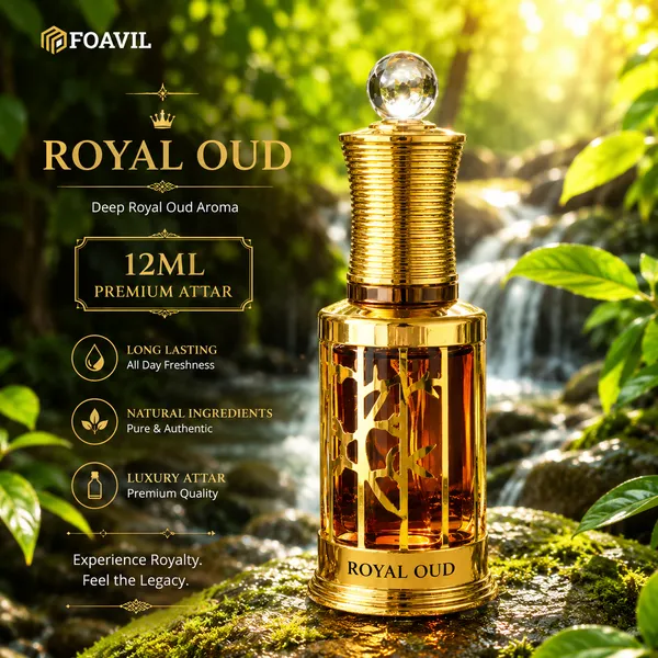 Foavil_Royal_Oud_Attar_12ml_|_Concentrated_Perfume_Oil_|_Golden_Bottle_with_Magnetic_Hamper_Box