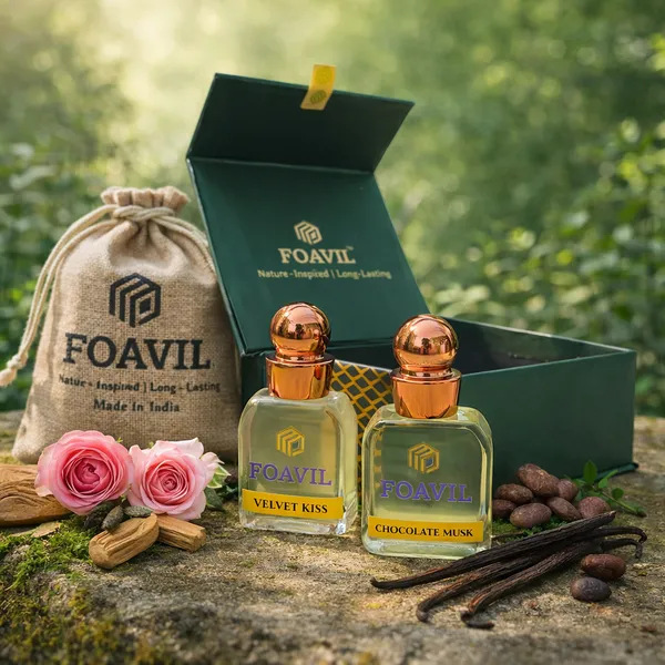 FOAVIL_Pack_of_2_Attar_Combo_–_Chocolate_Musk_&_Velvet_Kiss_|_10ml_Each_(20ml_Total)_|_Concentrated_Perfume_Oils