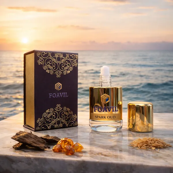 FOAVIL_Spark_Oud_Concentrated_Perfume_Oil_8ml_–_Premium_Arabian_Attar_in_Golden_Bottle_with_Rigid_Hamper_Gift_Box