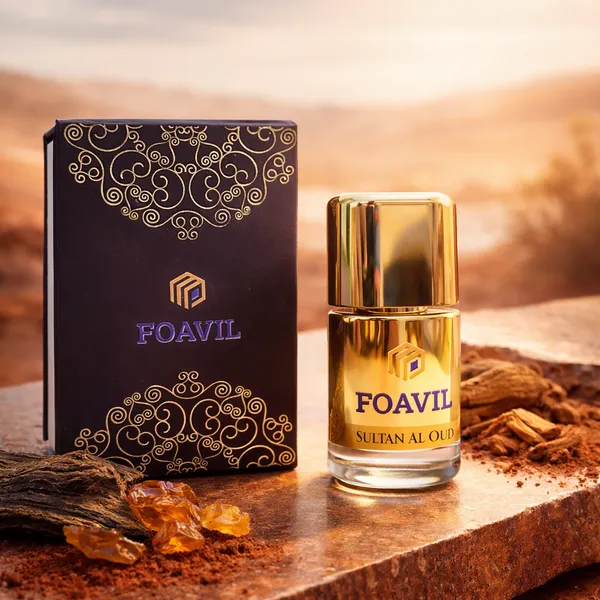 FOAVIL_Sultan_Ul_Oud_Premium_Attar_–_8ml_Concentrated_Perfume_Oil_(Golden_Bottle,_Gift_Hamper_Box)
