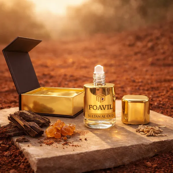 FOAVIL_Sultan_Ul_Oud_Premium_Attar_–_8ml_Concentrated_Perfume_Oil_(Golden_Bottle,_Gift_Hamper_Box)