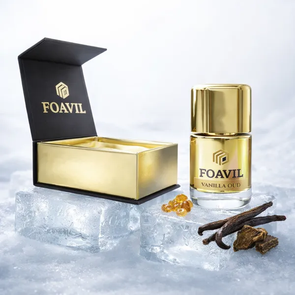 FOAVIL_Vanilla_Oud_Premium_Attar_–_8ml_Concentrated_Perfume_Oil_(Golden_Bottle,_Gift_Hamper_Box)