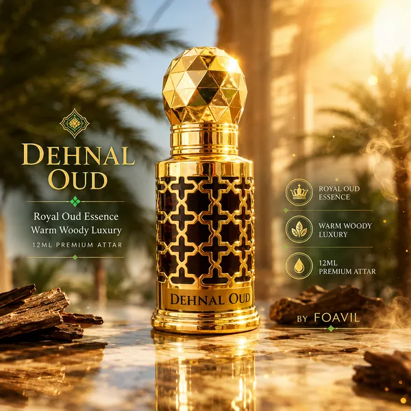 Foavil_Dehnal_Oud_Attar_12ml_|_Traditional_Perfume_Oil_|_Golden_Bottle_with_Rigid_Box
