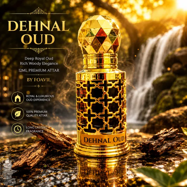 Foavil_Dehnal_Oud_Attar_12ml_|_Traditional_Perfume_Oil_|_Golden_Bottle_with_Rigid_Box