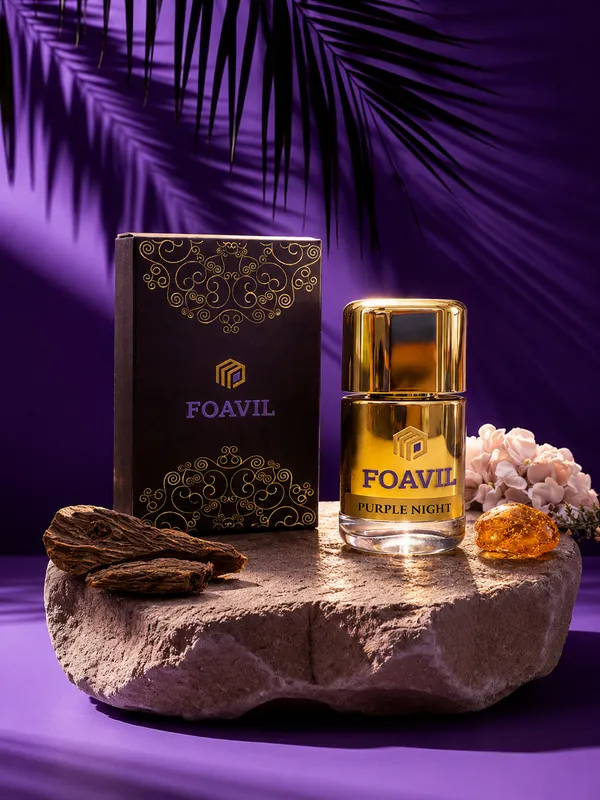FOAVIL_Purple_Night_8ml_Concentrated_Perfume_Oil_–_Premium_Attar_in_Golden_Bottle_with_Luxury_Rigid_Hamper_Box_(Unisex)