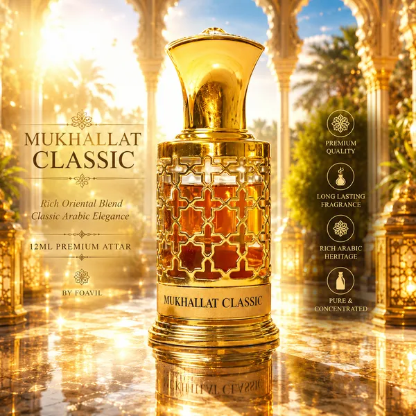 Foavil_Mukhallat_Classic_Attar_12ml_|_Concentrated_Perfume_Oil_|_Golden_Bottle_with_Magnetic_Hamper_Box