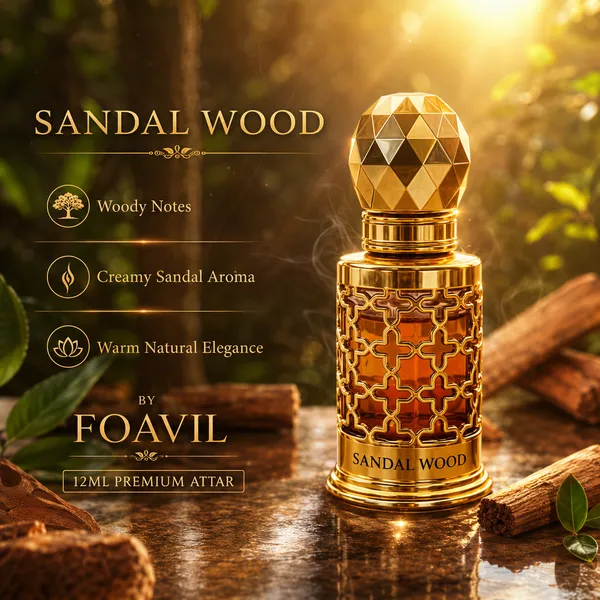Foavil_Sandalwood_Attar_12ml_–_Long-Lasting_Fragrance_in_Golden_Bottle_with_Luxury_Hamper_Box