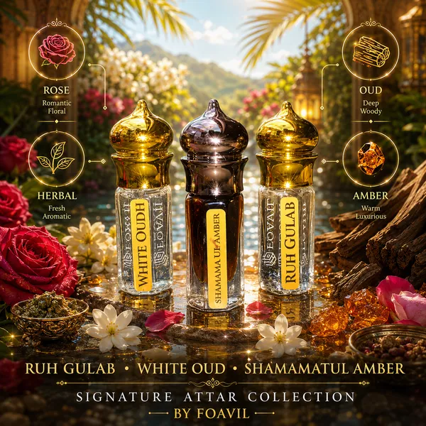 Pack_of_3_Ruh_Gulab,_White_Oud_&_Shamama_Tul_Amber_Attar_Combo_|_Long-lasting_|_Nature-inspired