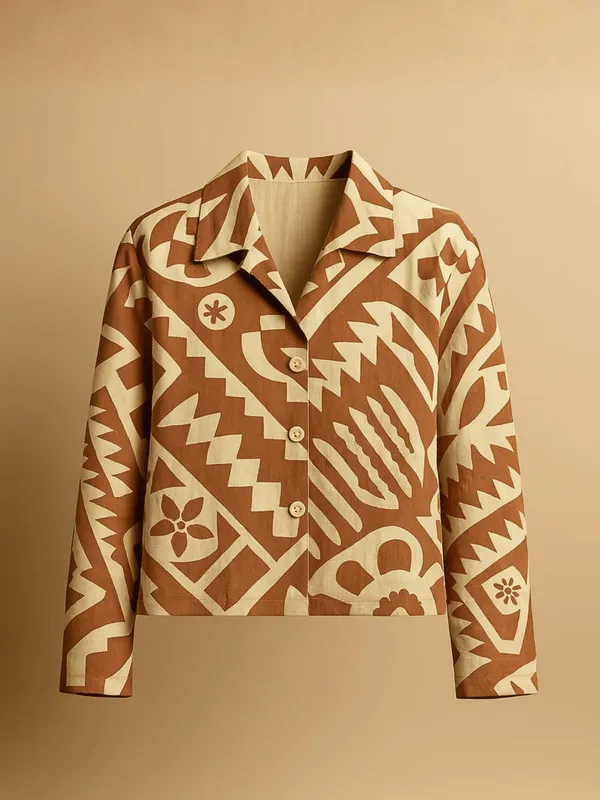 Sahara_Geo_Jacket_Brown_Organic_Cotton_For_Women