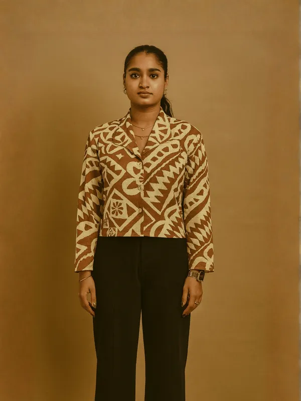 Sahara_Geo_Jacket_Brown_Organic_Cotton_For_Women
