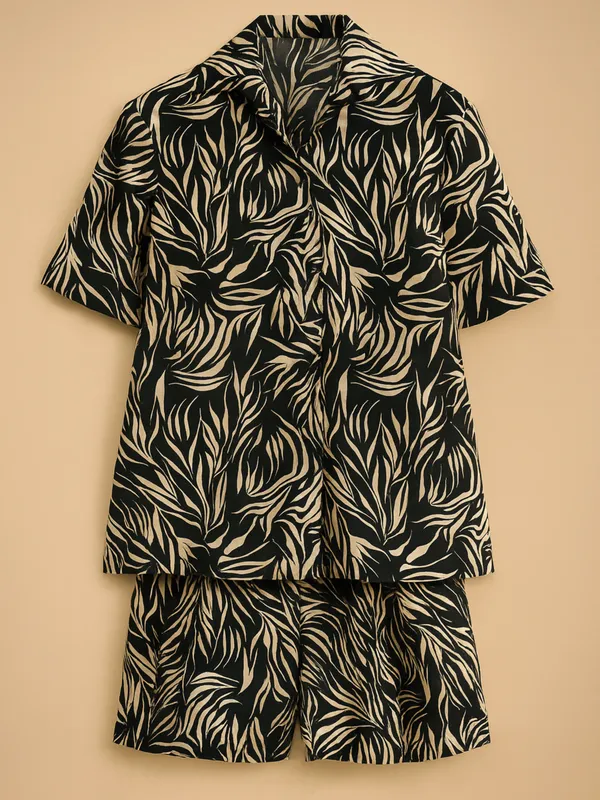 Raaya_Co-Ord_Set_For_Women_Black_Cotton