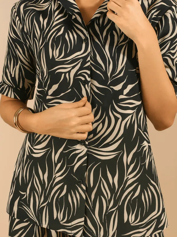Raaya_Co-Ord_Set_For_Women_Black_Cotton