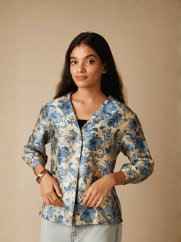 Camellia_Top_For_Women_Cream_Mango_Silk