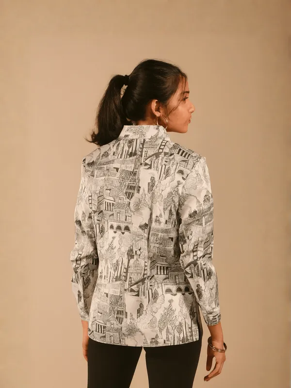 Architect's_Dream_Top_For_Women_White_American_Polyester