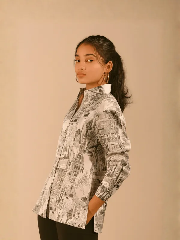 Architect's_Dream_Top_For_Women_White_American_Polyester