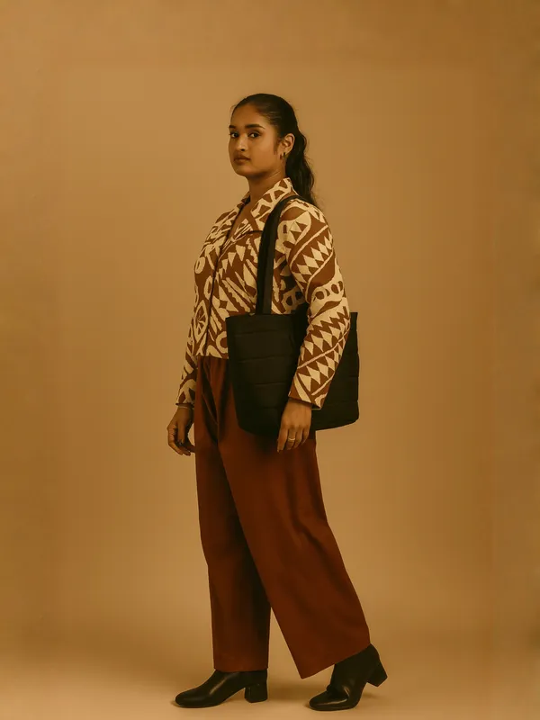 Sahara_Geo_Jacket_Co-ord_Set_For_Women__Brown_Organic_Cotton